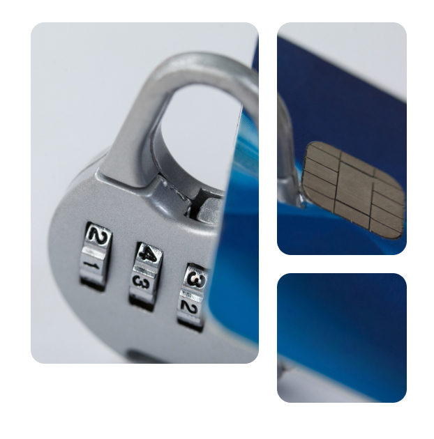 kort låst för säkerhetsskydd